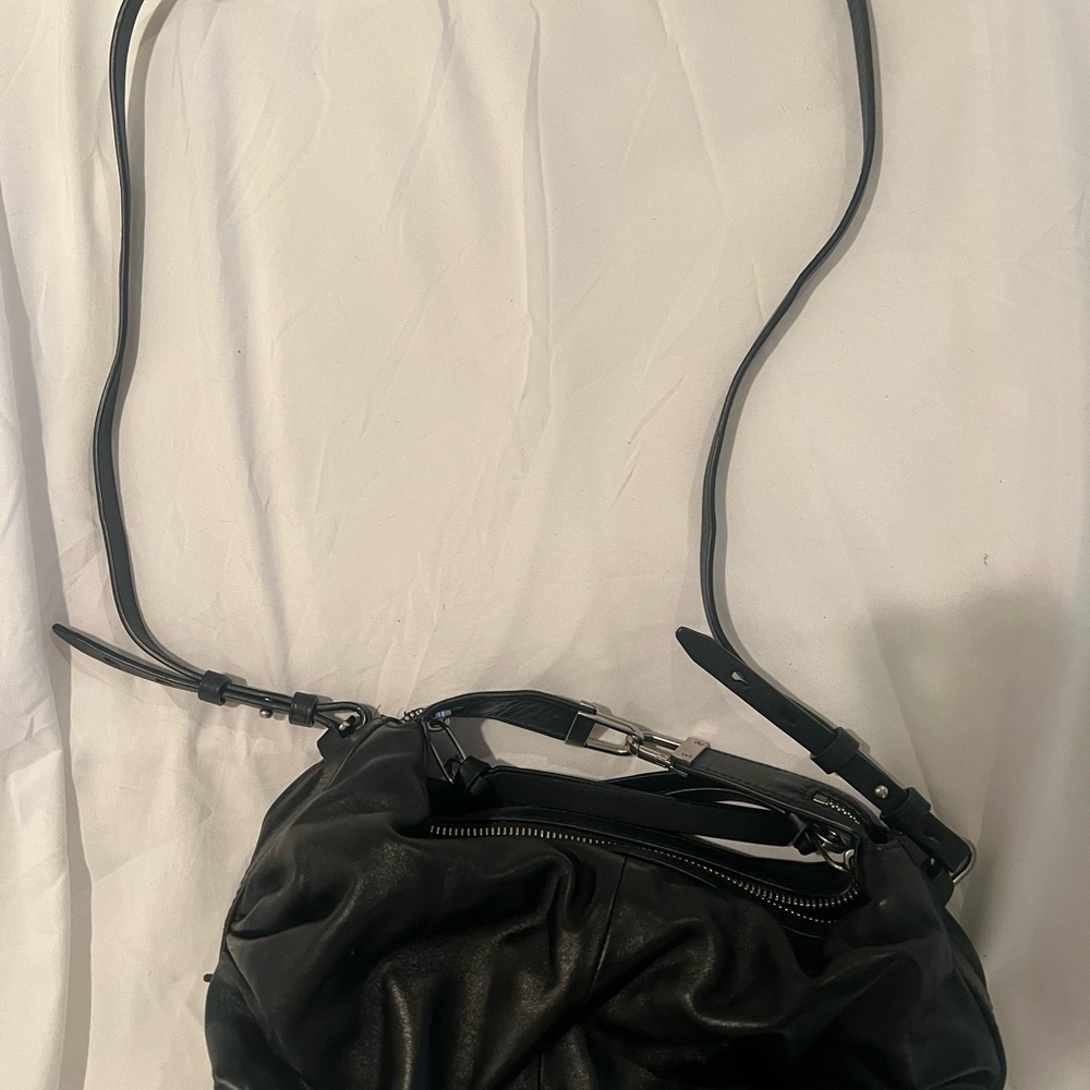 Black Leather Crossbody Bag